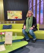 Photo of Andrea Bentschneider at the studio of ARD-Buffet on 03. February 2023