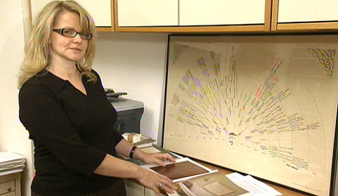 Andrea Bentschneider in the first Beyond History office Photo of Andrea Bentschneider in the first Beyond History office