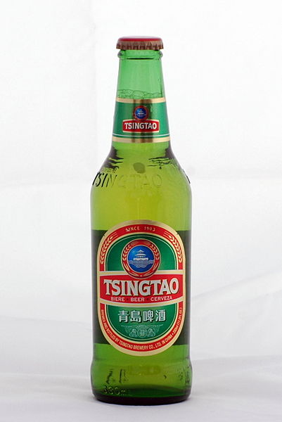 A bottle of Tsingtao beer