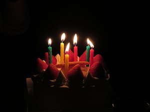 Beyond History is celebrating its 15th anniversary Picture of a cake with candles