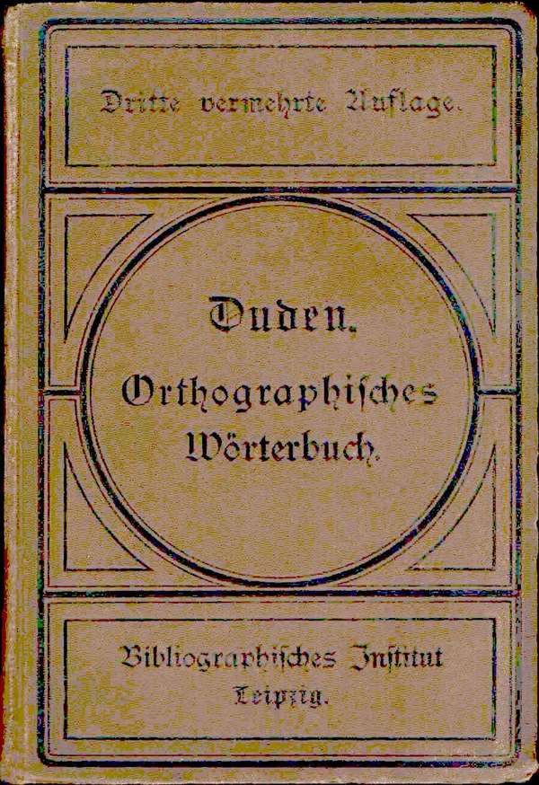 cover of the 1891 “Duden“ (3rd edition)