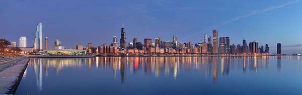 Chicago Skyline at sunrise