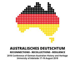 Conference Logo Australisches Deutschtum "Conference of German-Australian History and Heritage 2018: Australisches Deutschtum" in Adelaide