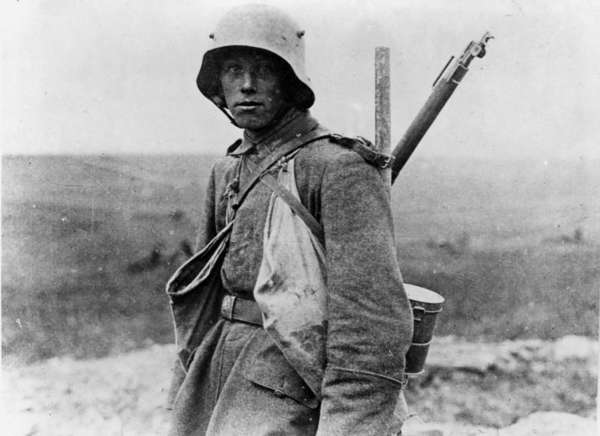 Photograph of a soldier during World War I