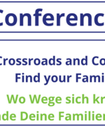 Logo of the IGGP Conference 2023 with the further wording: Crossroads and Connections: Find your Family Story – Wo Wege sich kreuzen: Finde Deine Familiengeschichte