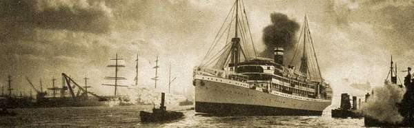 Picture of an emigration ship