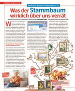 Article in "auf einen Blick" about how to get started with genealogy for which Andrea Bentschneider was interviewed